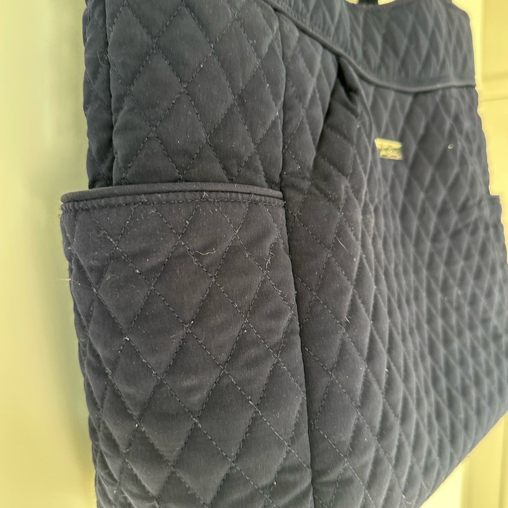 Vera Bradley Navy Quilted Tote Bag - Picture 2 of 5